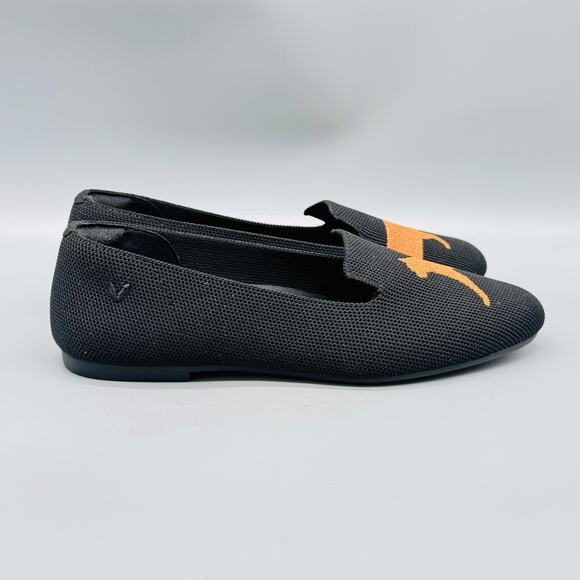 VIVAIA Shoes Womens 7 Black Knit Loafers Slip On Cat Flats Lightweight Comfort - Picture 3 of 11